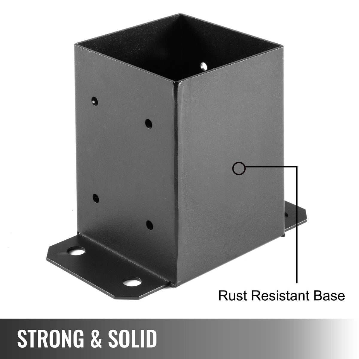 4 x 4 Post Base 10 PCS Black Powder-Coated Steel L769219