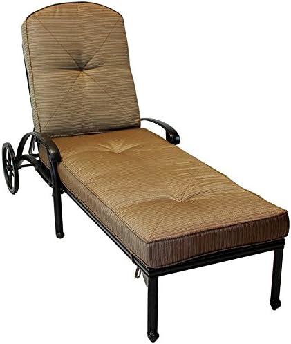 Desert Bronze Cast Aluminum Reclining Patio Chaise Lounge F290583