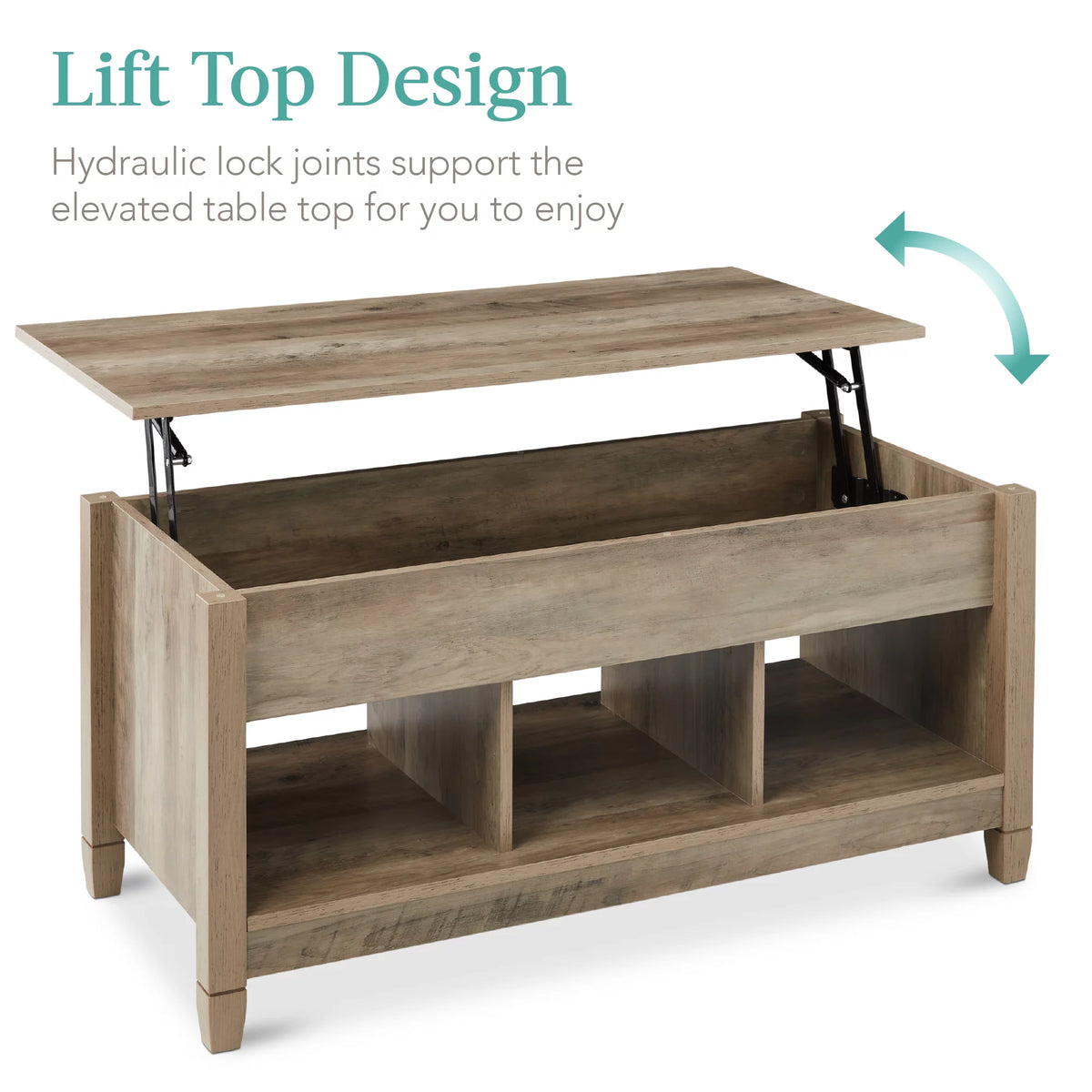 Lift Top Coffee Table with Hidden Storage F955475