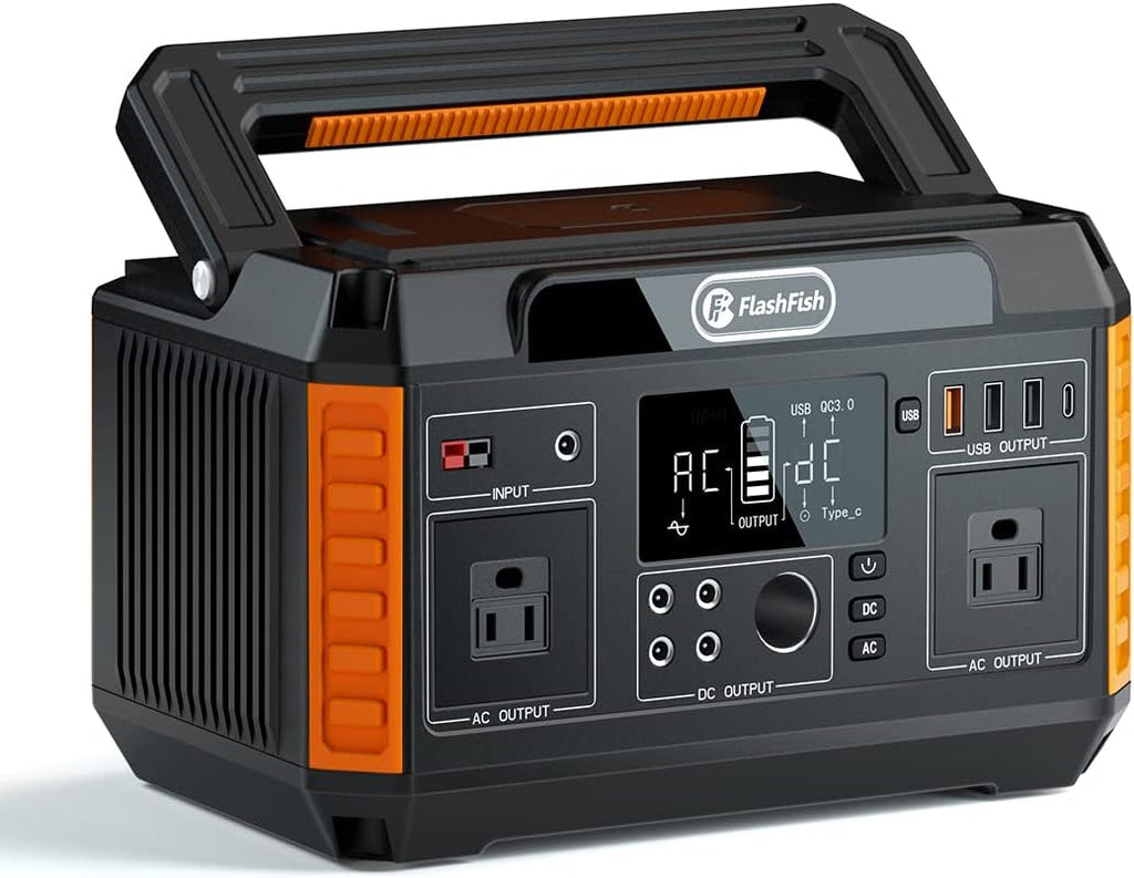 560W Portable Power Station, 520Wh/140400mAh, 2x110V/560W AC Outlets, 5xDC Output, 4xUSB Outputs, Lithium Battery Pack T34869