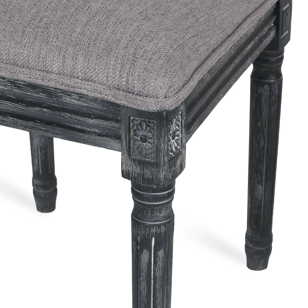 Gray Fabric Dining Chair Set of 6 Q906