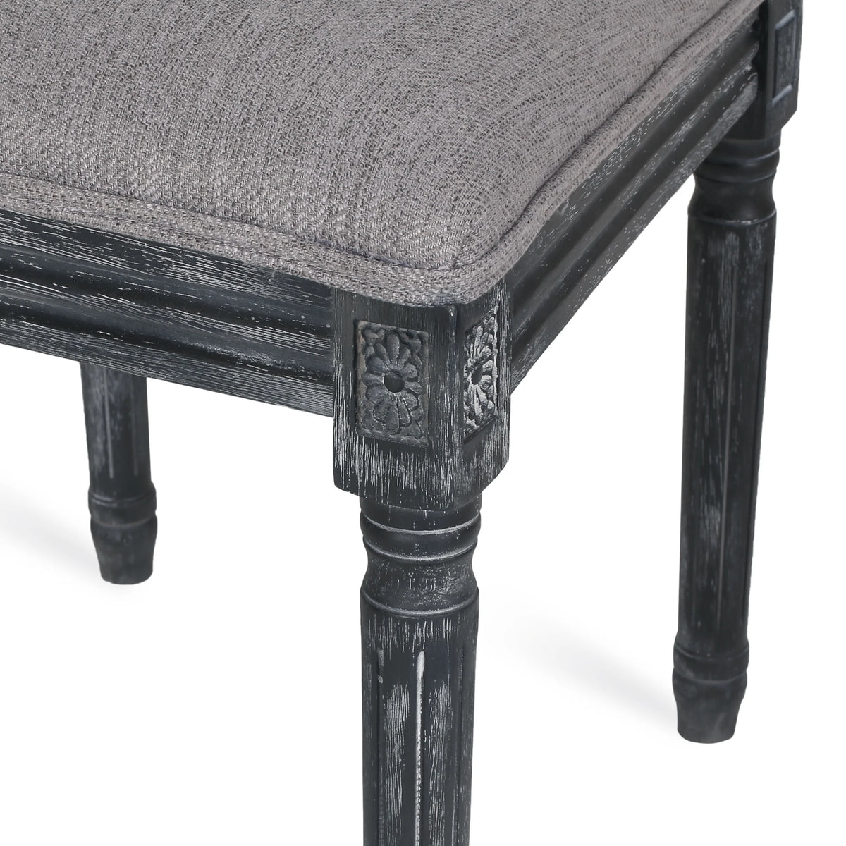 Gray Fabric Dining Chair Set of 6 Q906