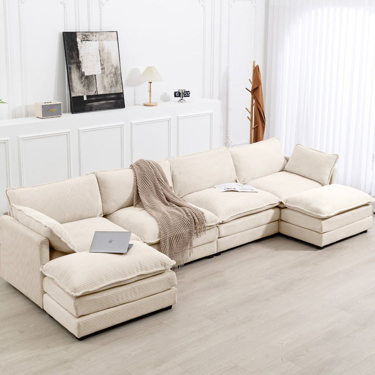 Navy Corduroy 2 Seater Sofa X970