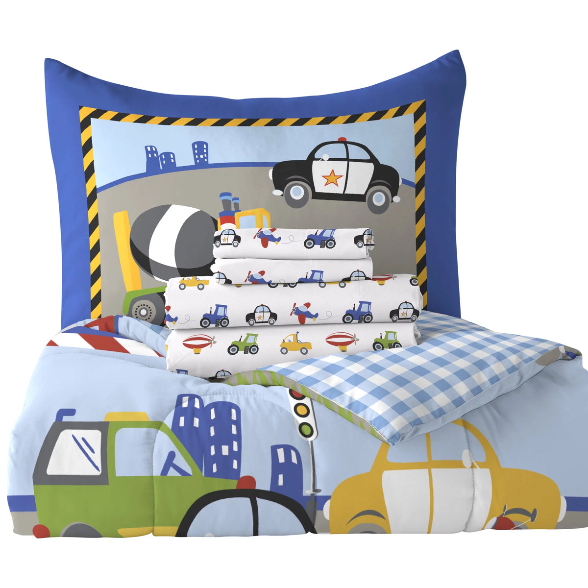 Twin 5 Piece Cotton Polyester Bed-in-a-Bag Z201