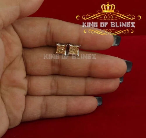 0.15ct Diamond 925 Sterling Silver Kite Stud Earrings D3378