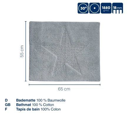 Glacier Grey Bathmat M5965