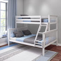 Solid Wood Twin XL over Queen Bunk Bed O931