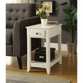 White End Table with Storage L720
