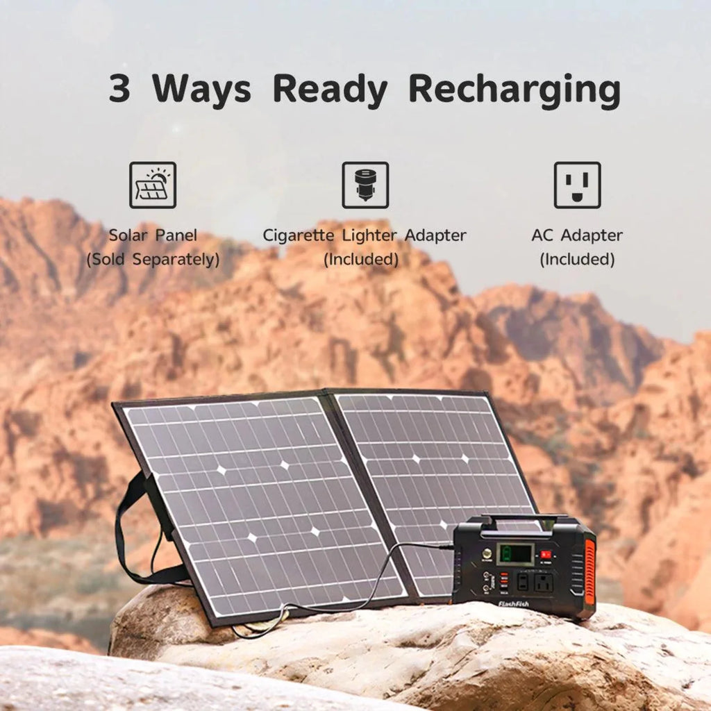 200W Portable Power Station with 50W Solar Panel E590495