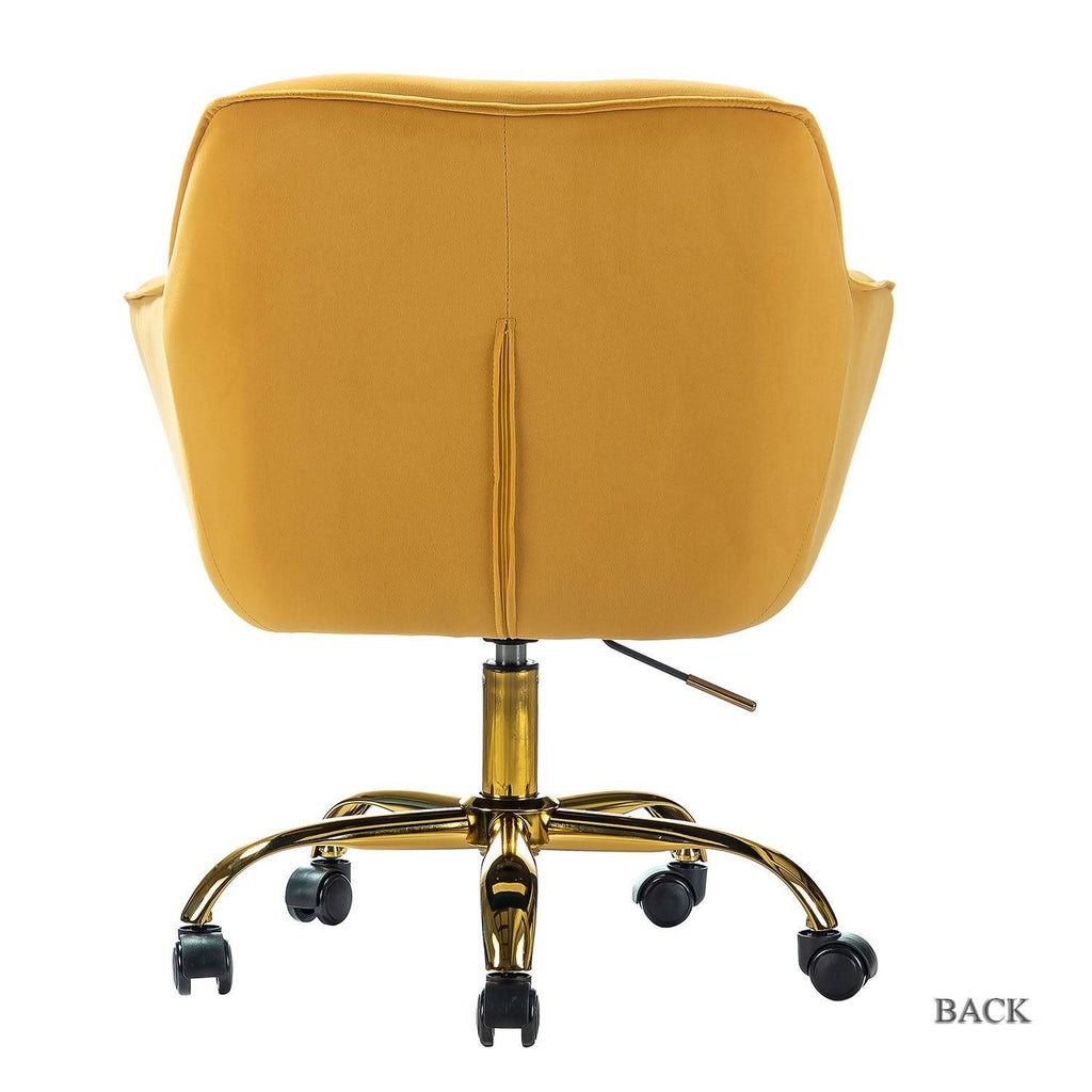 Black Swivel Task Chair with Tufted Back D230