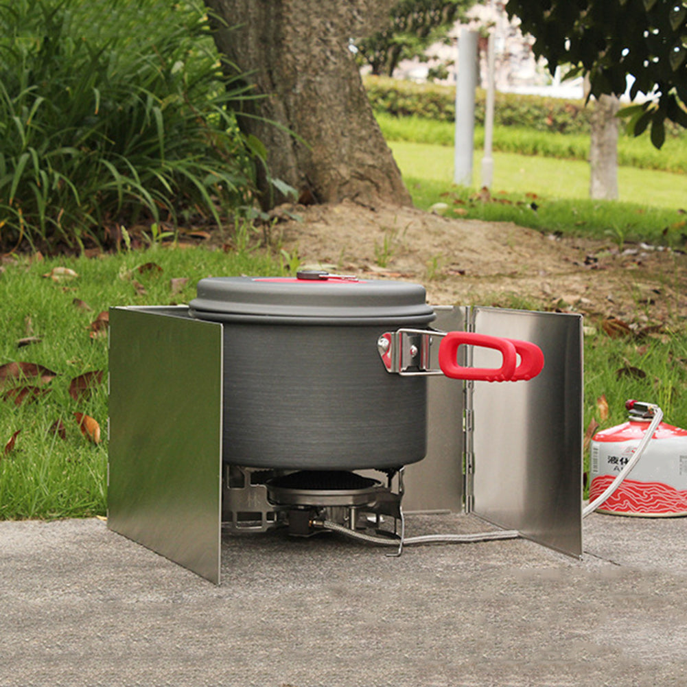 Foldable Gas Stove Windshield Outdoor Camping Wind Screen T6152