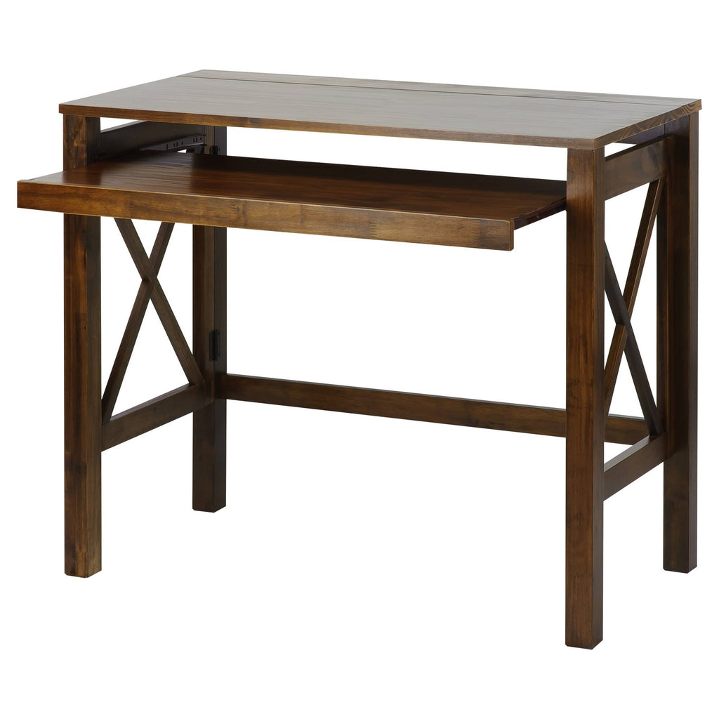 Warm Brown Folding Desk with Pull Out N262