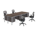 Quad Workstation Desks with 4 Pedestals E34599