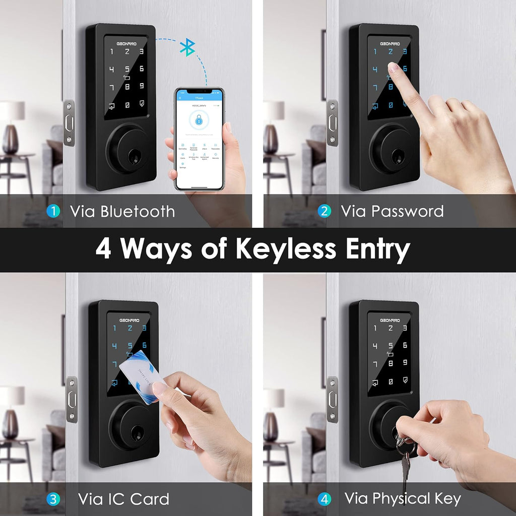 Smart Deadbolt Lock with Bluetooth App and Keypad I58150