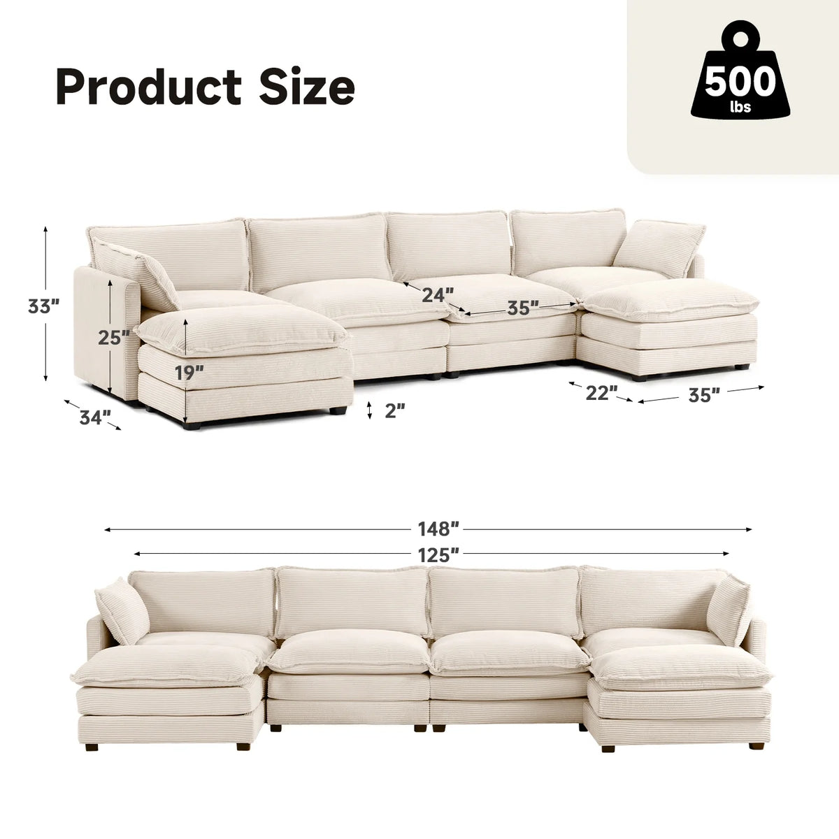 Navy Corduroy 2 Seater Sofa X970