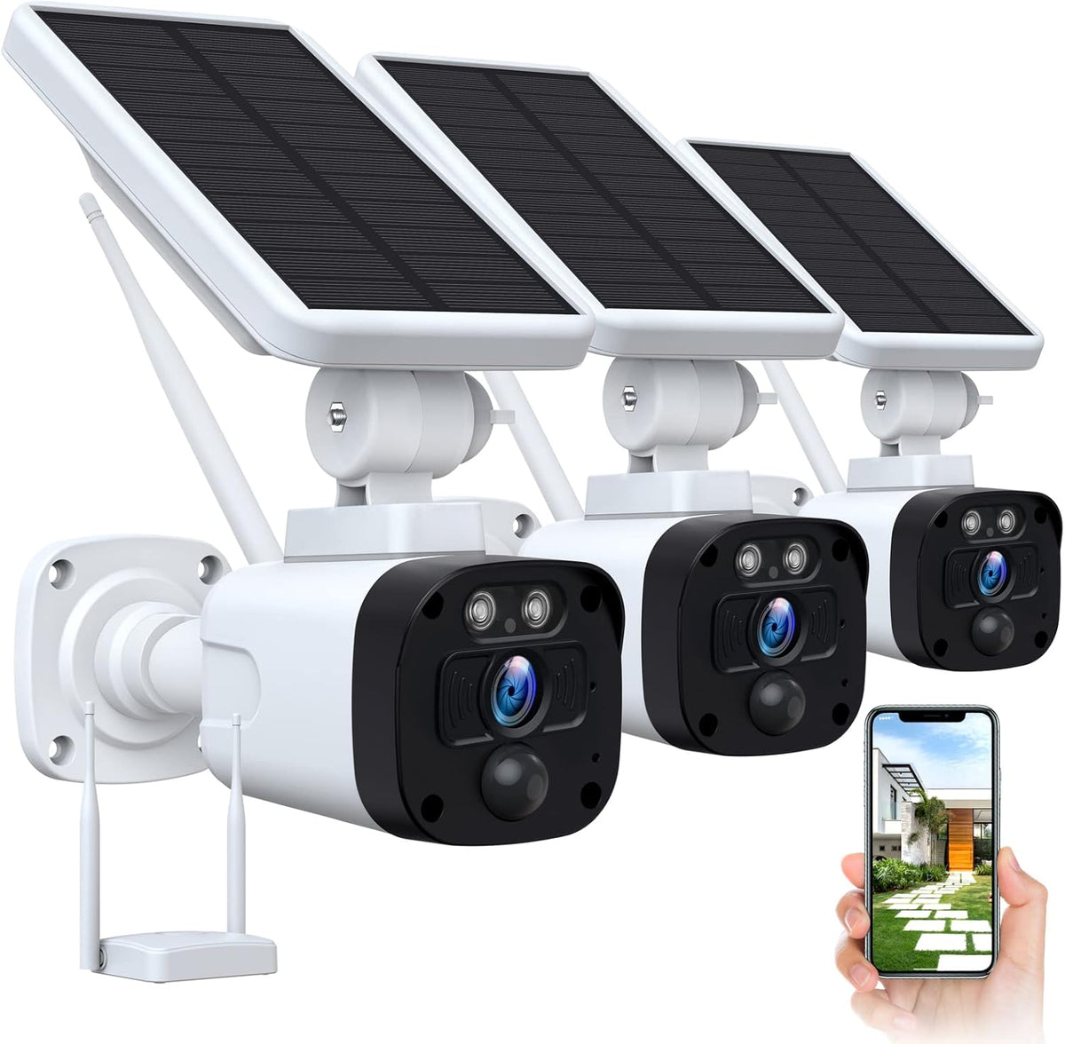 4 Camera Set Solar Security Camera System with Base Station G901