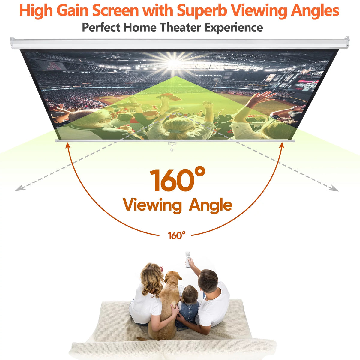 100 inch 16:10 HD 4K Projector Screen D865844