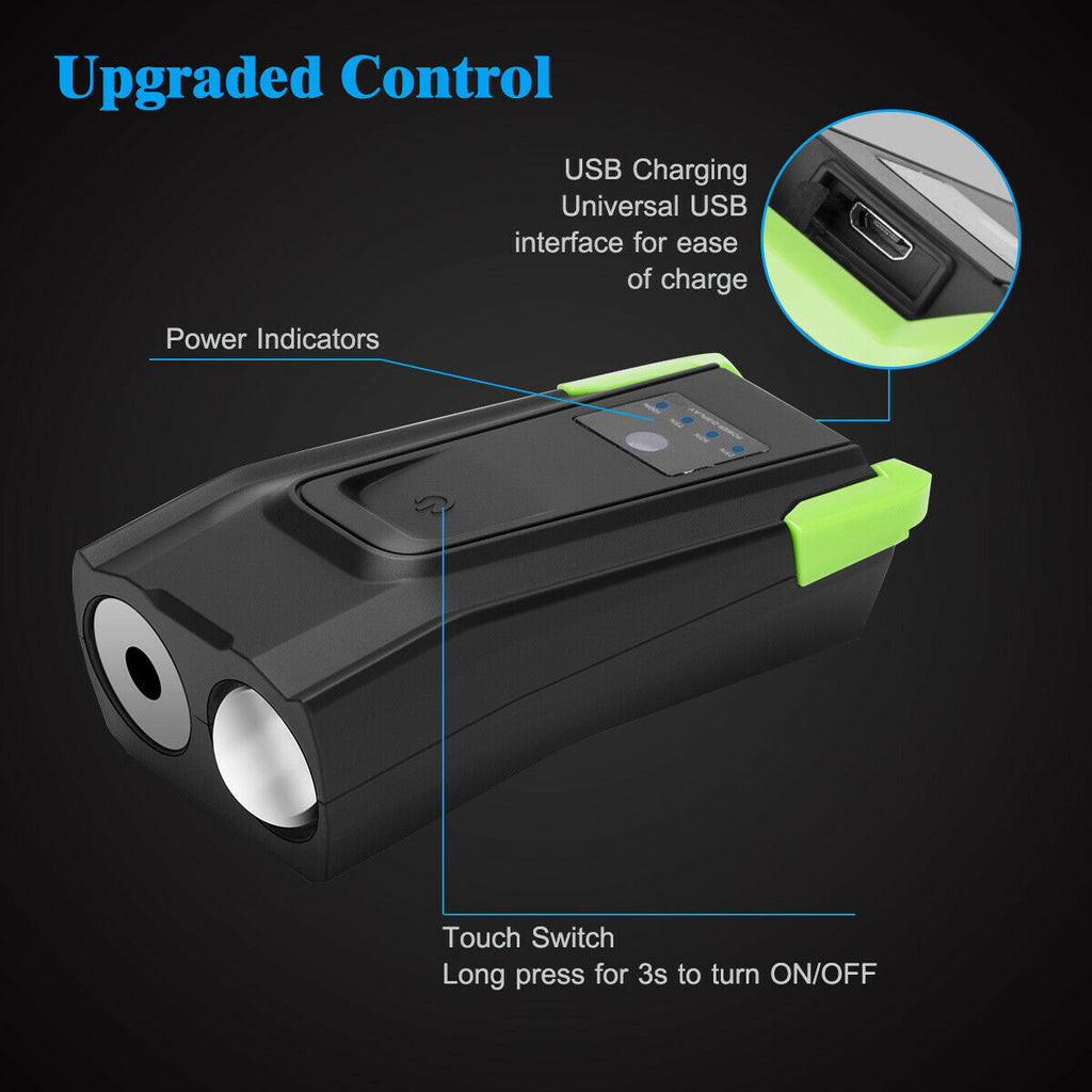 Black+Green Bicycle Front Lamp V563270