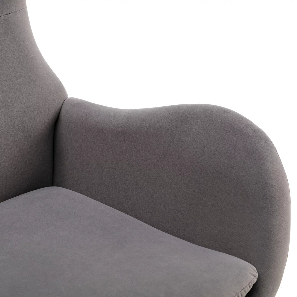 Velvet Recliner Chair with High Backrest and Armrests U50864