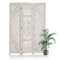 Wood Carved Folding Room Divider Screen 6 Panels F9122
