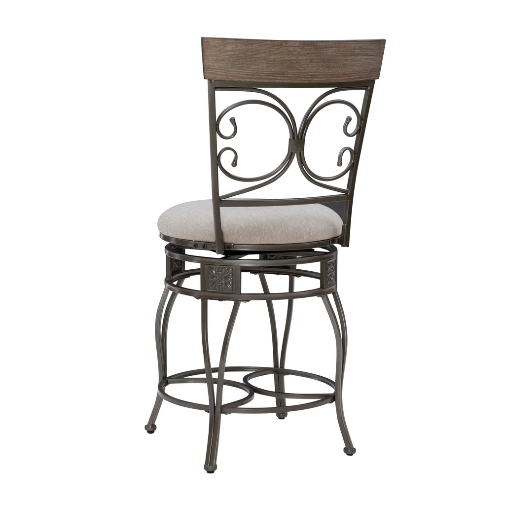 25" Indoor Metal Swivel Counter Stool R719
