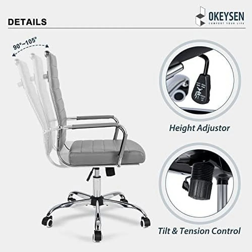 Ergonomic High Back PU Leather Office Chair H999590