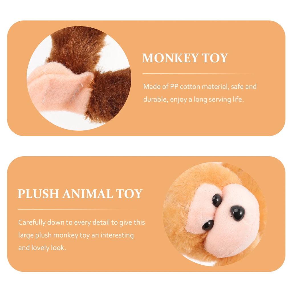 2Pcs Hanging Plush Monkey Doll Stuffed Animal Toy M213912