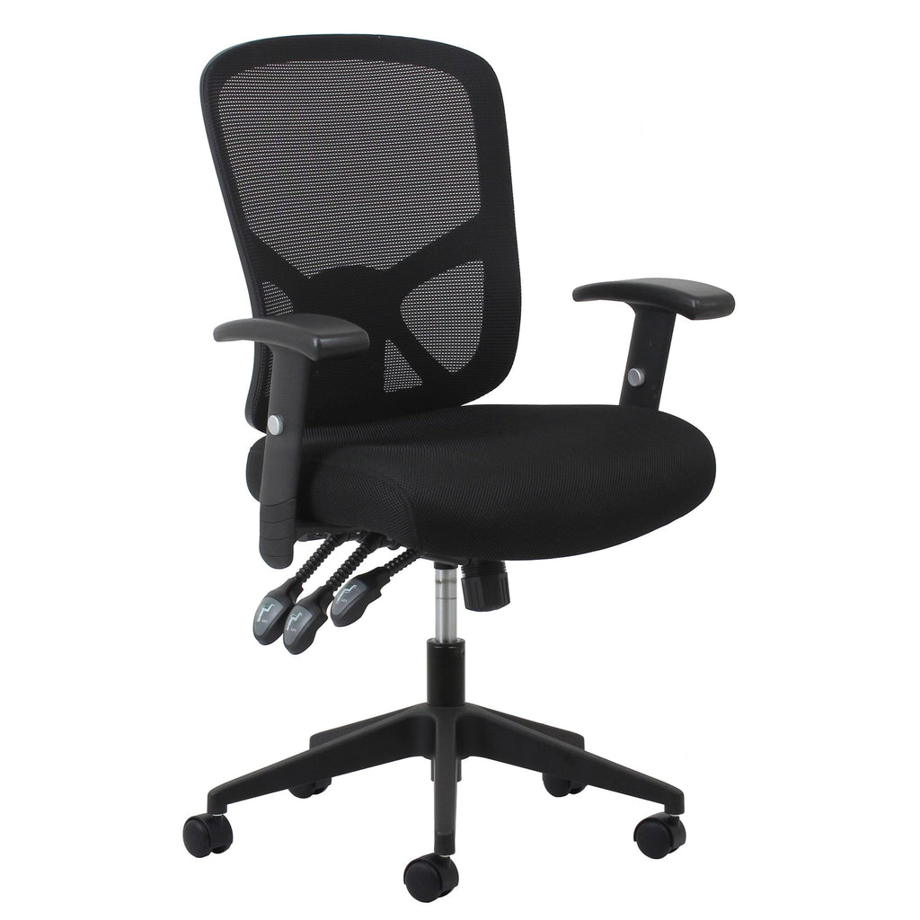 Black Mesh Ergonomic High-Back Task Chair with Arms and Lumbar Support A791