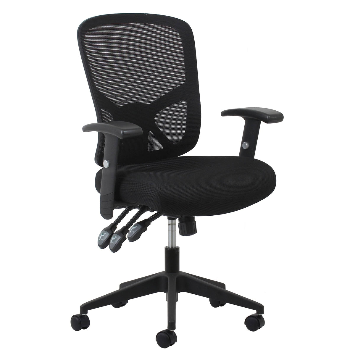 Black Mesh Ergonomic High-Back Task Chair with Arms and Lumbar Support A791