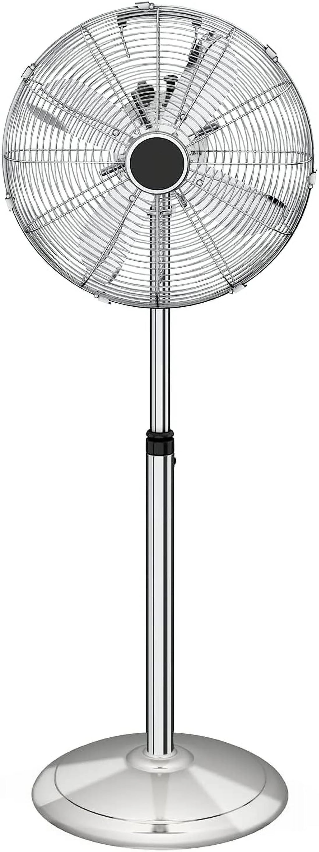 Metal Pedestal Fan, Quiet Oscillating Standing Fan with Height Adjustable G409