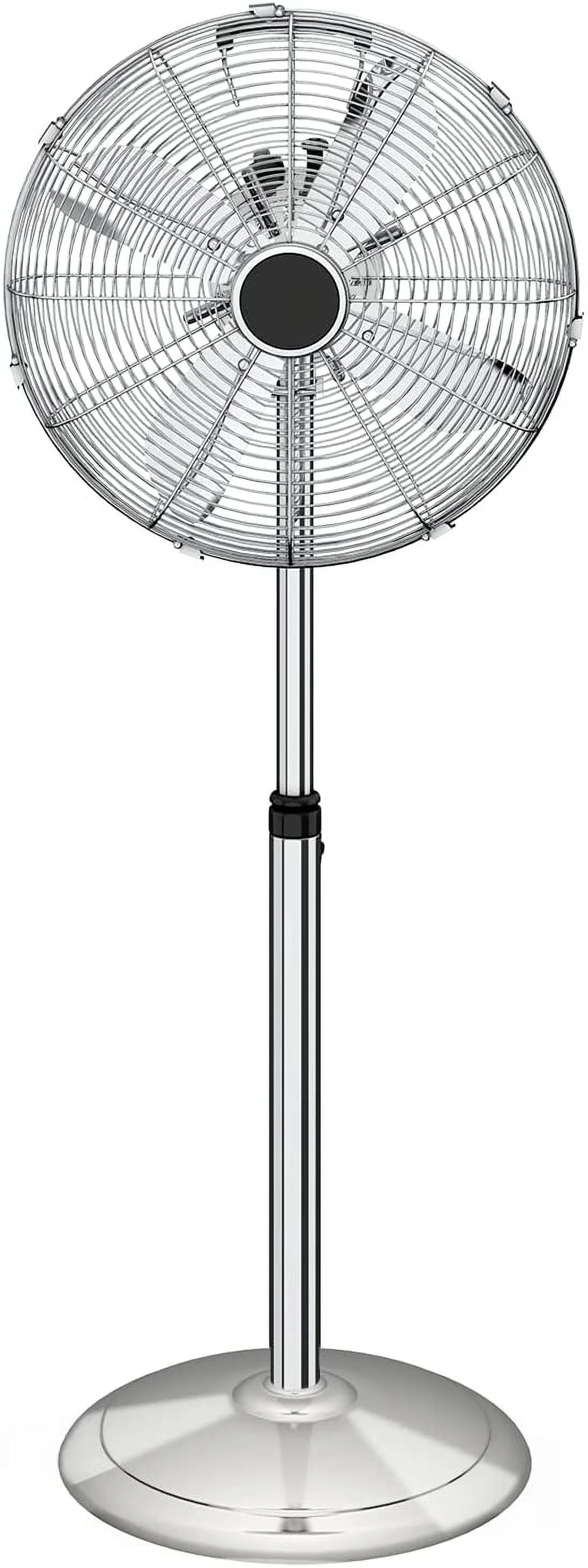 Metal Pedestal Fan, Quiet Oscillating Standing Fan with Height Adjustable G409