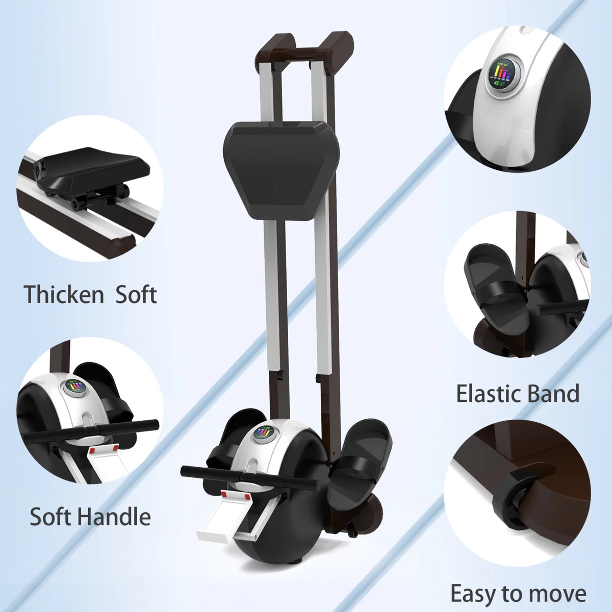 Magnetic Rowing Machine with 32 Levels Resistance, LCD Display Y7429