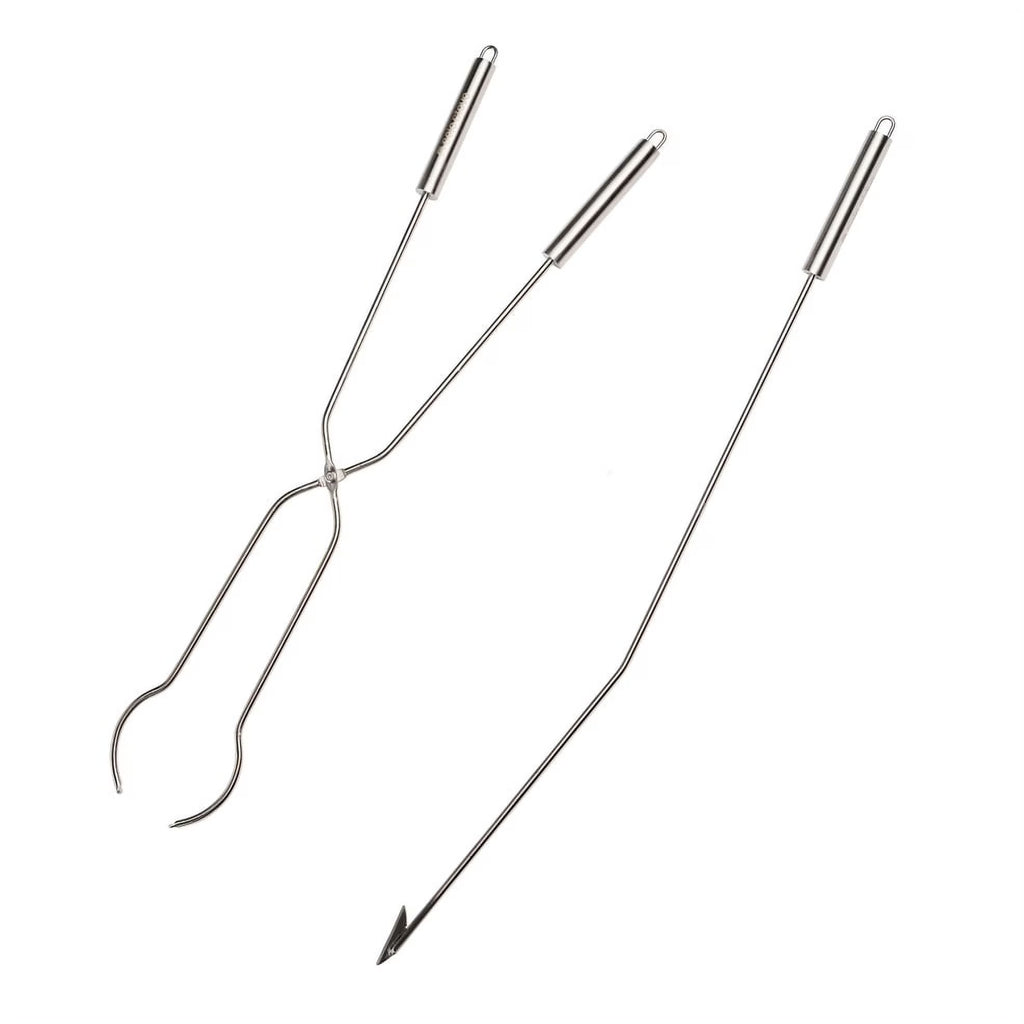 Stainless Steel Fire Pit Tools, 2 Piece Set E95426