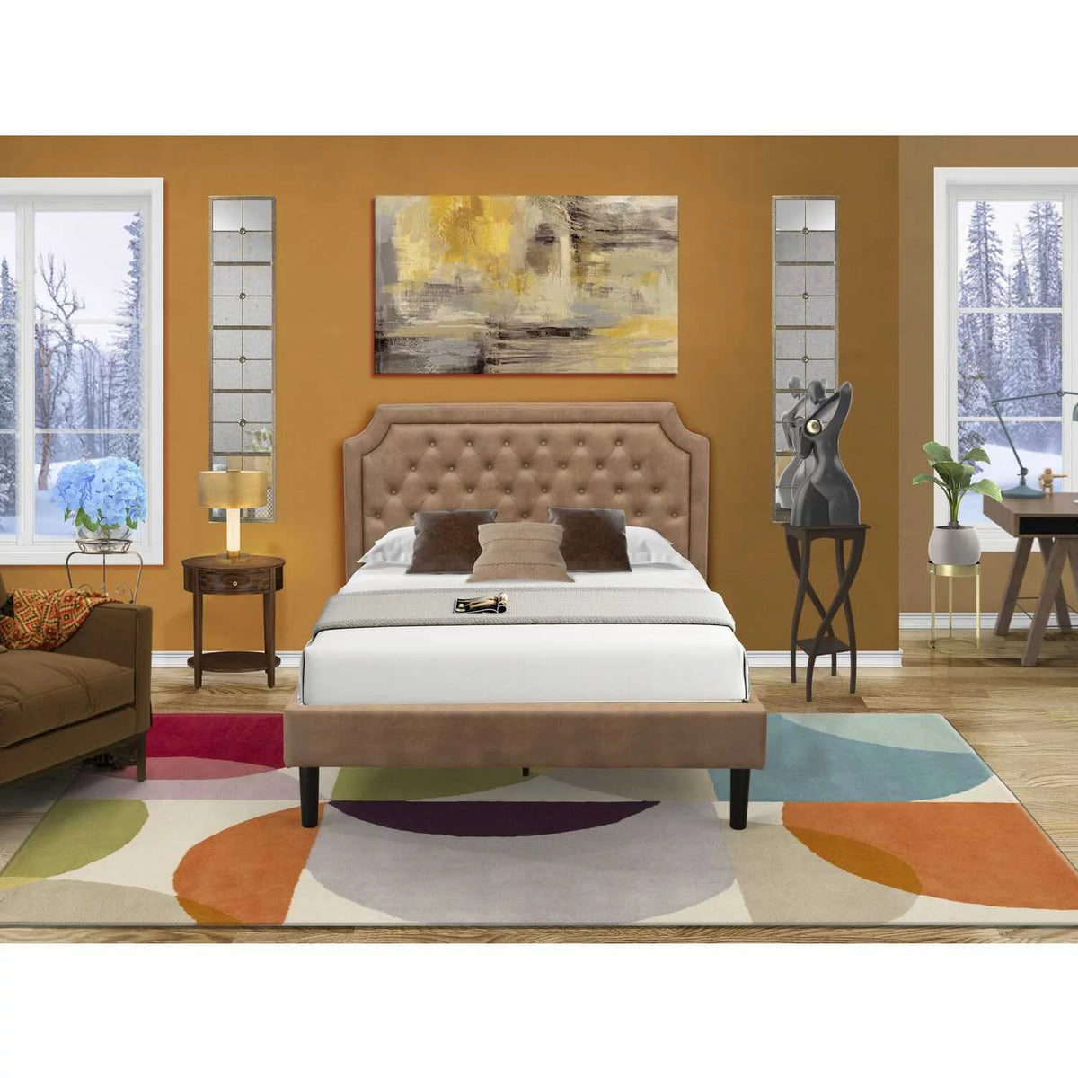 2-Piece Wooden Full Bedroom Set L4415