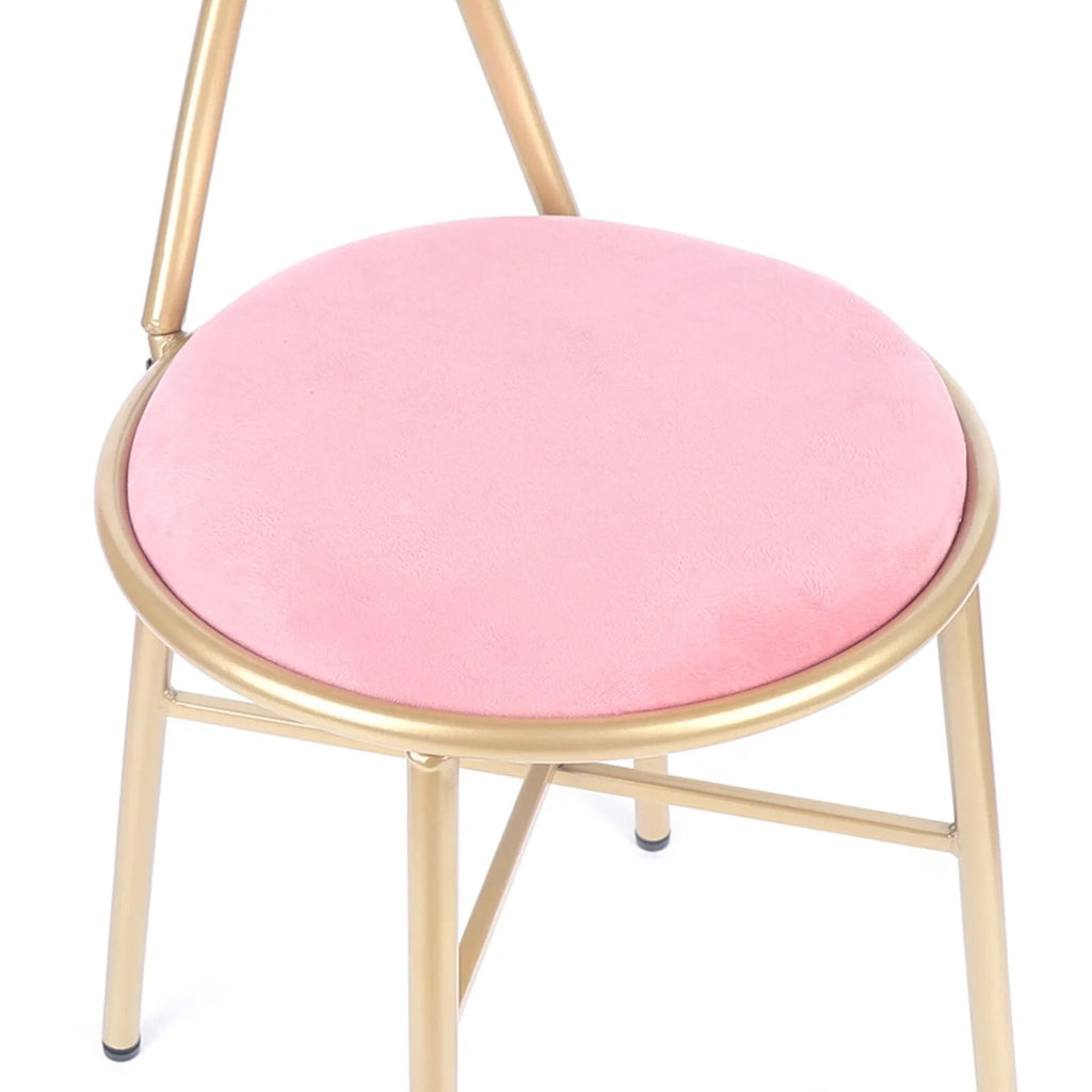 Pink Velvet Butterfly Vanity Chair C298721