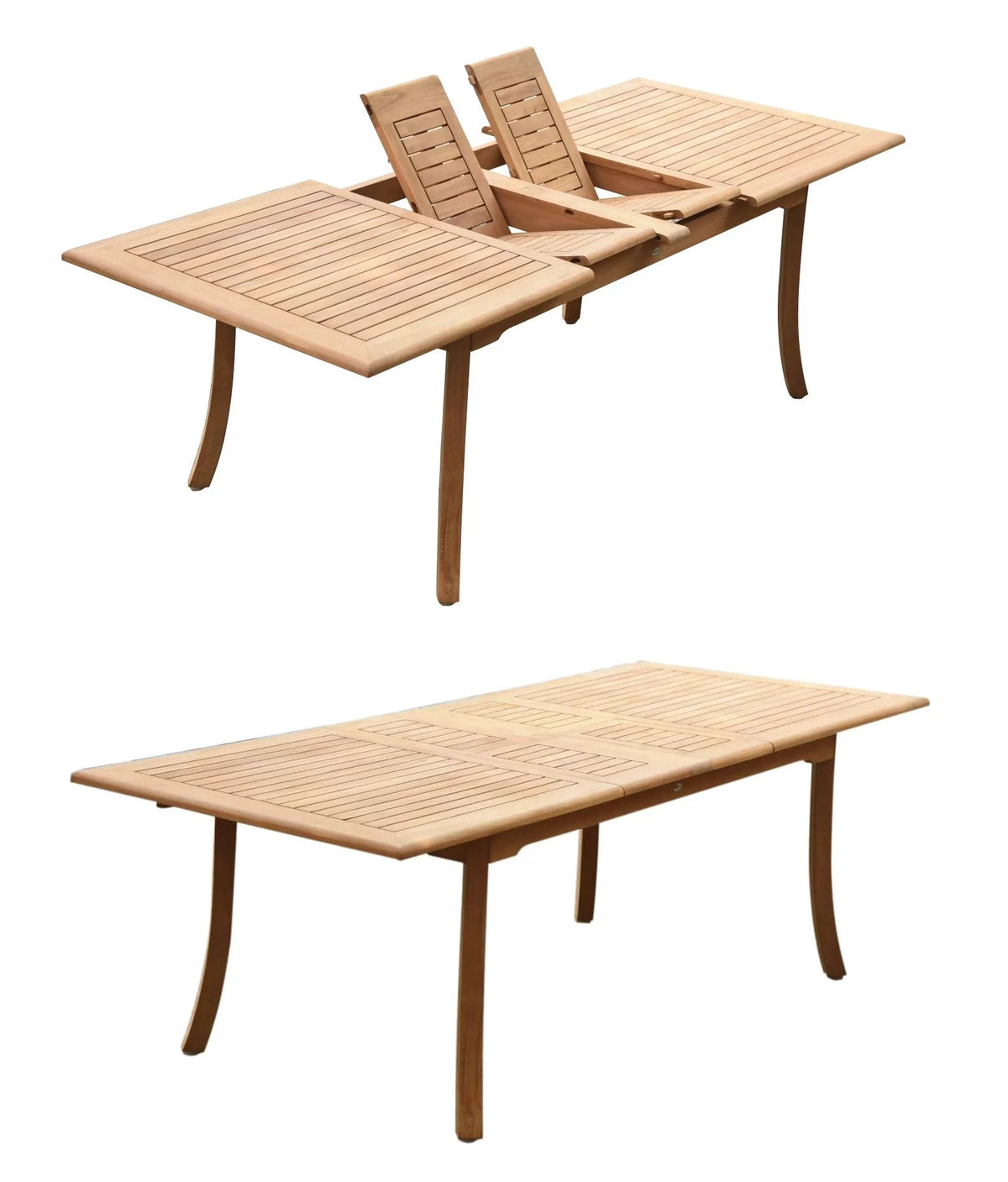 Grade-A Teak 7 Pc Dining Set with 6 Stacking Arm Chairs B9791