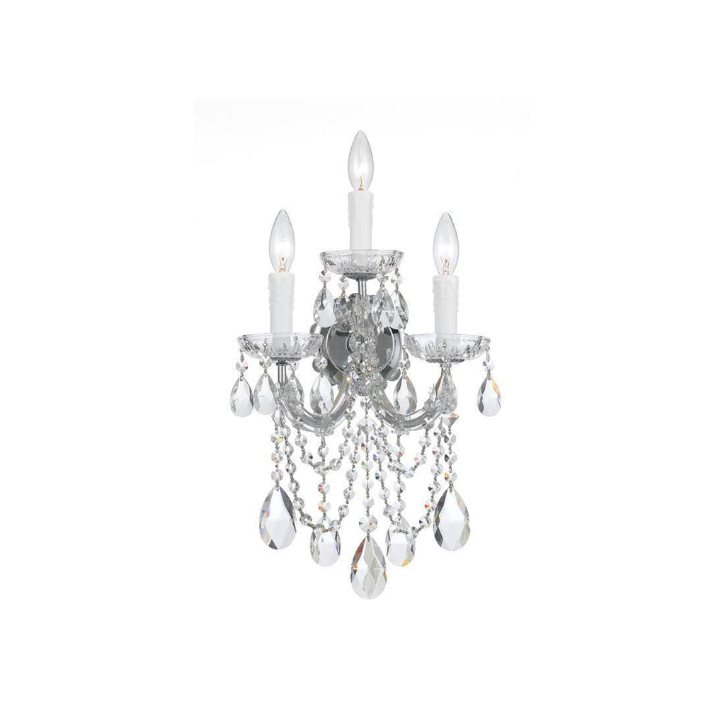 3 Light Sconce, Polished Chrome M9390