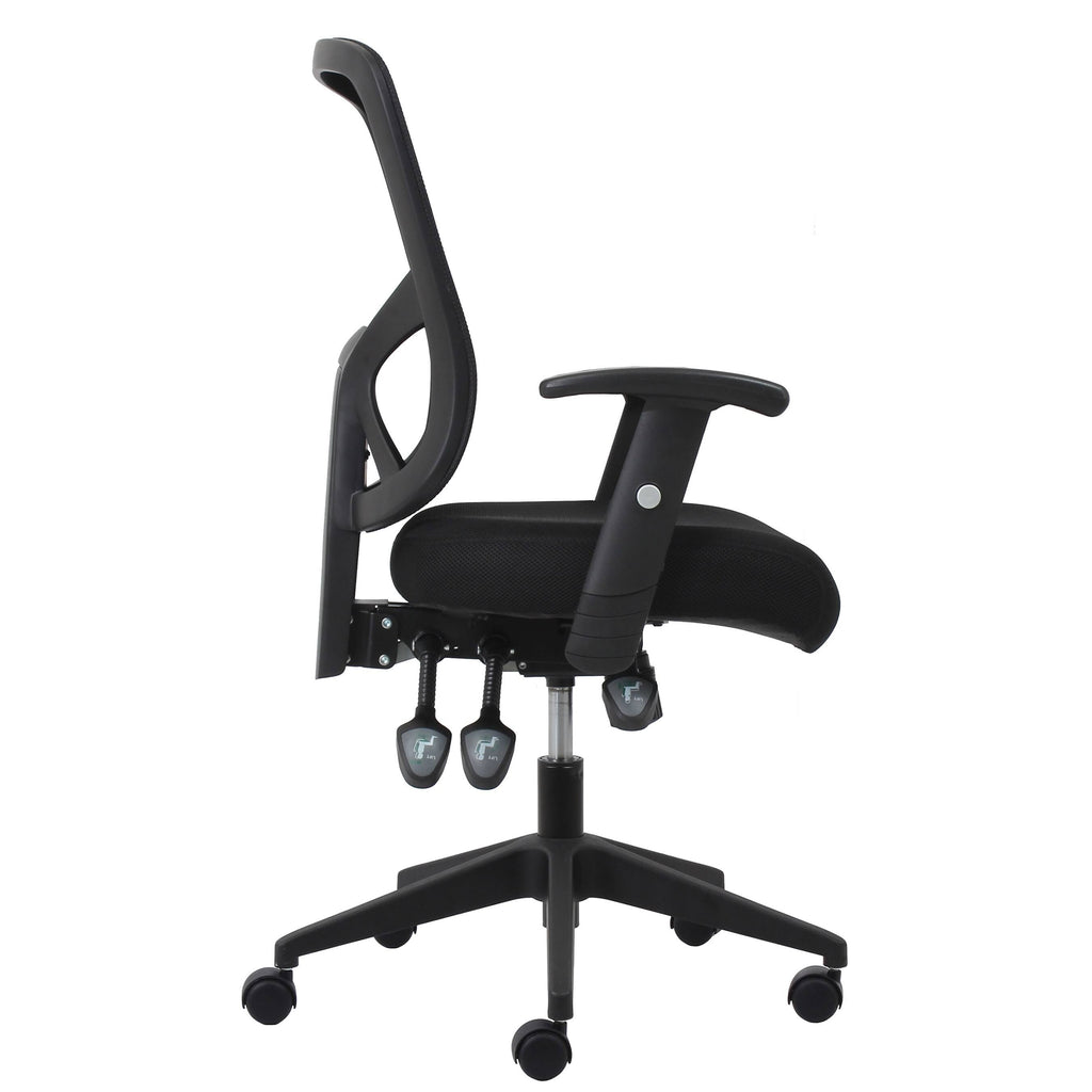 Black Mesh Ergonomic High-Back Task Chair with Arms and Lumbar Support A791