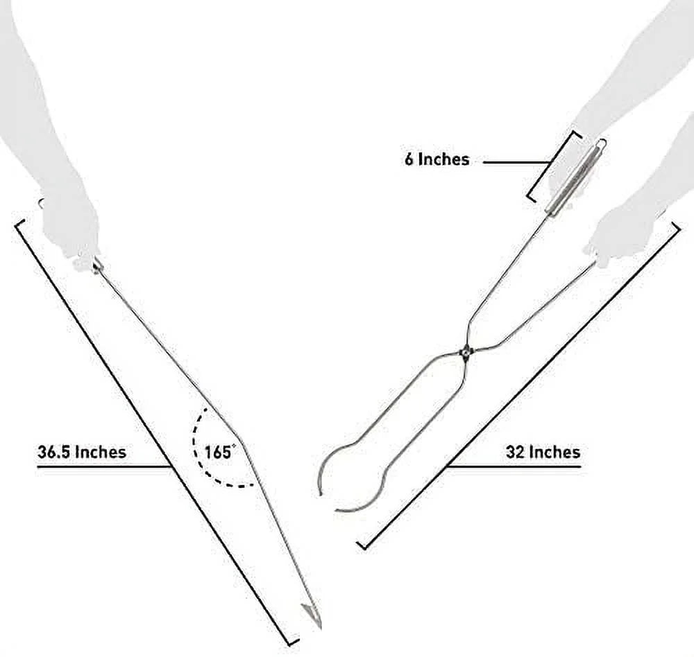 Stainless Steel Fire Pit Tools, 2 Piece Set E95426
