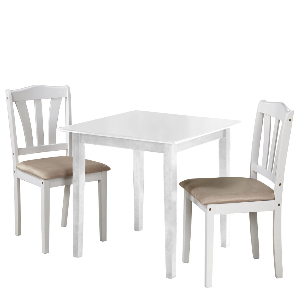 3-Piece Indoor Wood Dining Set with Table and Chairs N5099