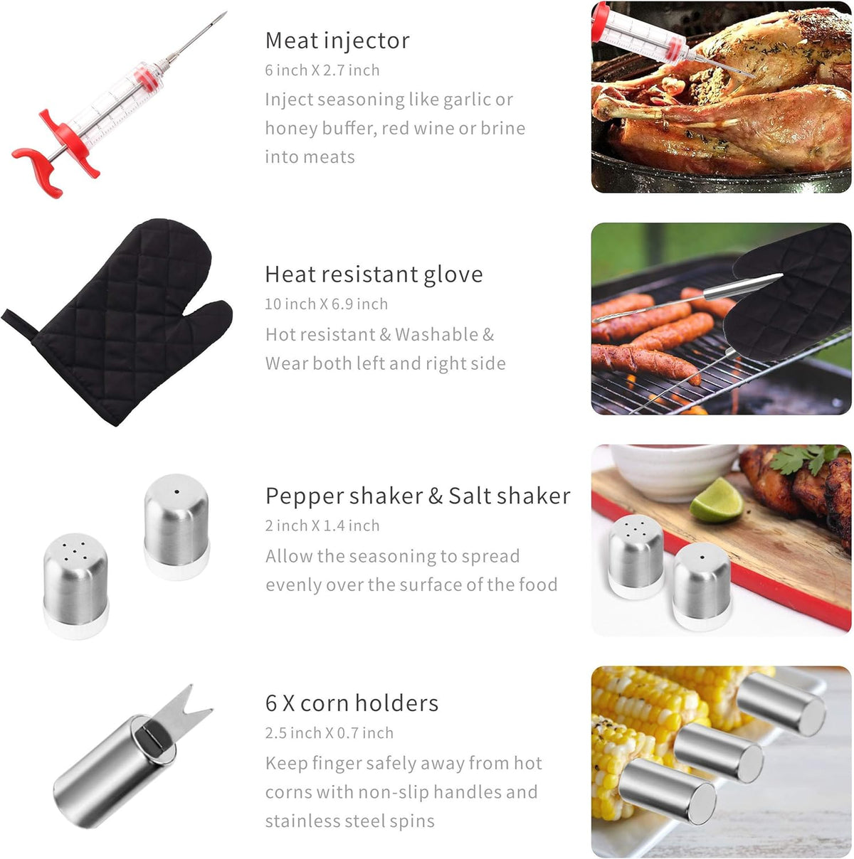 32 PCS BBQ Grill Tool Set with Thermometer in Heavy Duty Aluminum Case N872