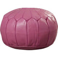 Leather Pouf Fuchsia X975562