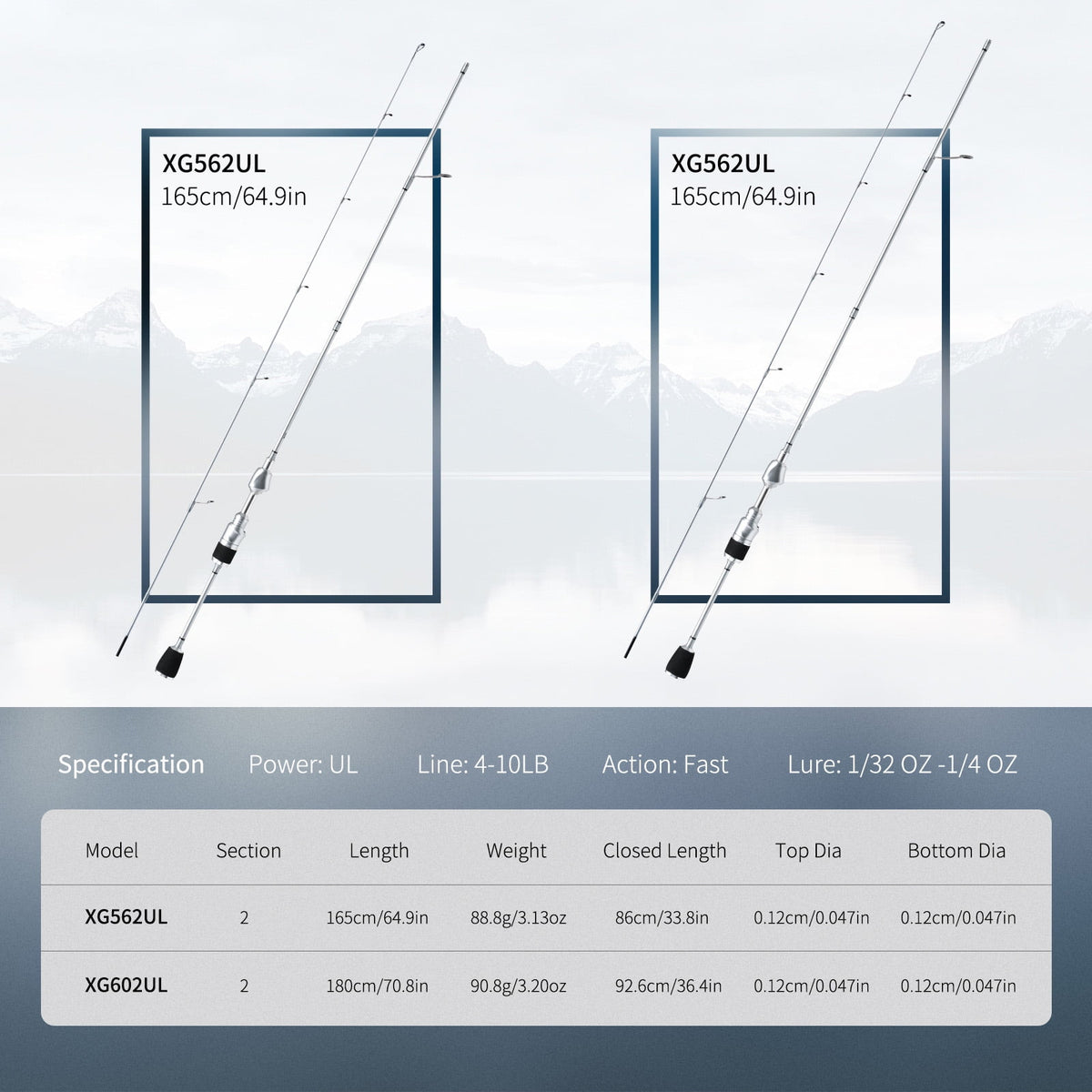 Ultra-lightweight Carbon Fiber Fishing Rod with EVA Handle and Ceramic Guides E5098