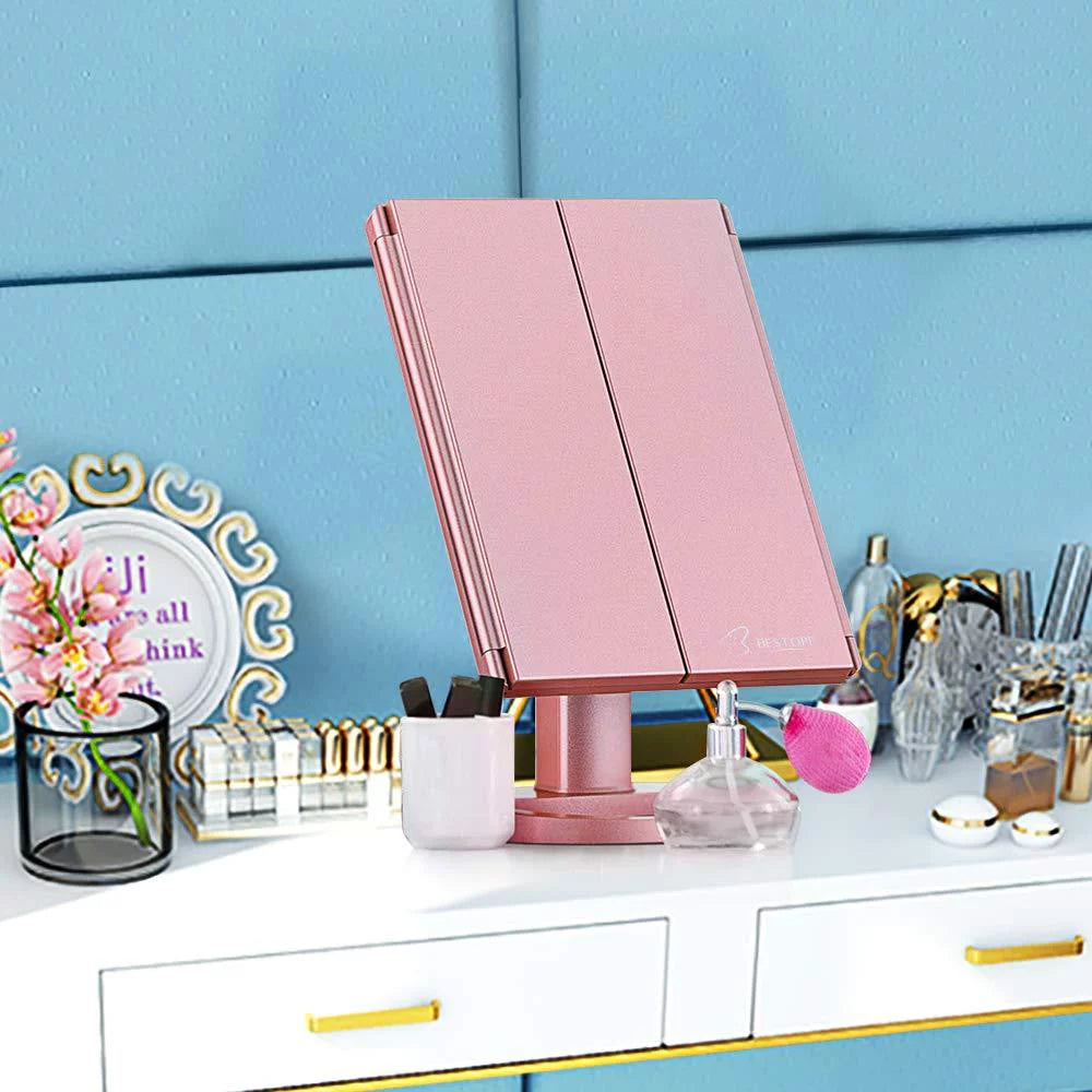 Trifold Makeup Vanity Mirror with Lights N797039