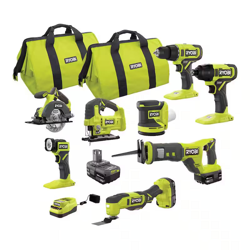 18V Cordless 8-Tool Combo Kit with Battery and Charger U252195