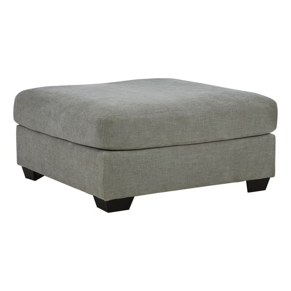 Gray & Black Fabric Oversized Accent Ottoman N31777