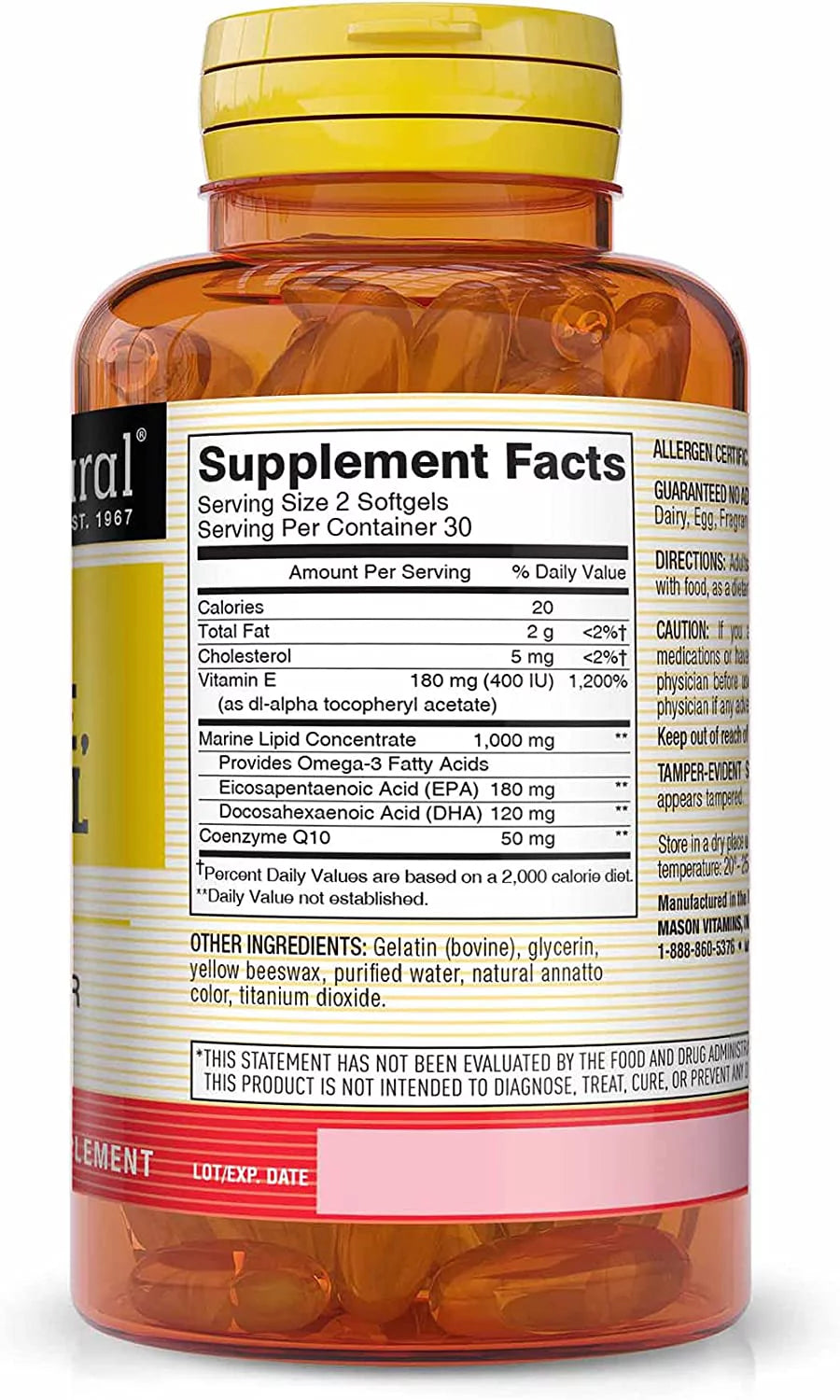 Co Q-10 Vitamin E Fish Oil Softgels 3 Pack F996
