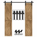Sliding Barn Wood Door Hardware Kit Black 6ft V2373