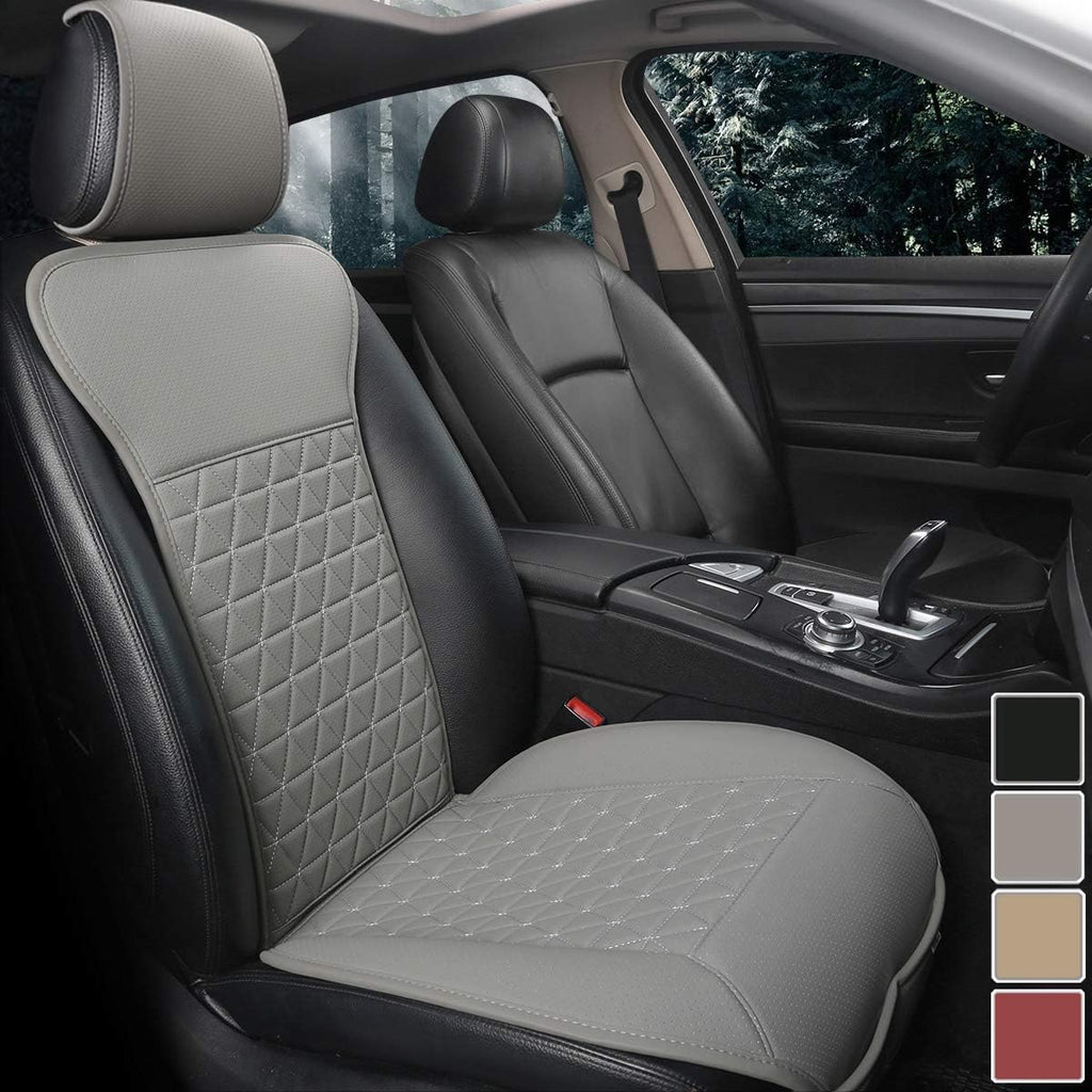 Black PU Leather Front Car Seat Cover with Backrest G7572