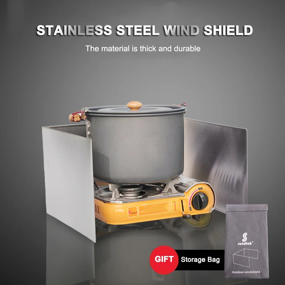 Foldable Gas Stove Windshield Outdoor Camping Wind Screen T6152